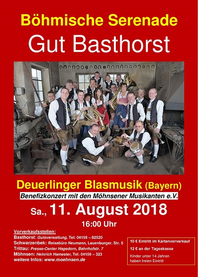 Böhmische Serenade - Konzert Deuerlinger Blasmusik auf Gut Basthorst